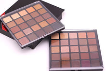 Load image into Gallery viewer, Matte and Shimmer Eyeshadow Palette, Vodisa 25 Smoky Warm Color Eye Shadows Glitter Makeup Kit Make Up Brushes Set Nature Nude Earth Tone Waterproof Beauty Cosmetics High Pigment Powder Pallet 25B
