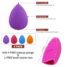 Load image into Gallery viewer, Syntus Makeup Brush Set, 16 Makeup Brushes &amp; 4 Blender Sponge &amp; 1 Brush Cleaner Premium Synthetic Foundation Powder Kabuki Blush Concealer Eye Shadow Makeup Brush Kit, Black Golden
