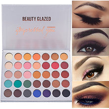 Load image into Gallery viewer, Beauty Glazed Eyeshadow Palette and Makeup Brushes, Matte Shimmer Eye Shadow Pallete Waterproof Powder Natural Pigmented Nude Naked Smokey Professional Cosmetic Set (35 Colors + 7 PCS)
