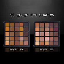 Load image into Gallery viewer, Matte and Shimmer Eyeshadow Palette, Vodisa 25 Smoky Warm Color Eye Shadows Glitter Makeup Kit Make Up Brushes Set Nature Nude Earth Tone Waterproof Beauty Cosmetics High Pigment Powder Pallet 25B
