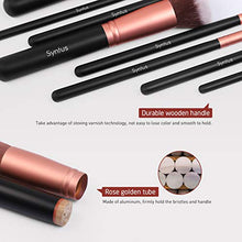 Load image into Gallery viewer, Syntus Makeup Brush Set, 16 Makeup Brushes &amp; 4 Blender Sponge &amp; 1 Brush Cleaner Premium Synthetic Foundation Powder Kabuki Blush Concealer Eye Shadow Makeup Brush Kit, Black Golden

