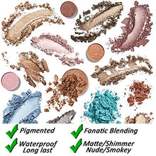 Load image into Gallery viewer, Beauty Glazed Eyeshadow Palette and Makeup Brushes, Matte Shimmer Eye Shadow Pallete Waterproof Powder Natural Pigmented Nude Naked Smokey Professional Cosmetic Set (35 Colors + 7 PCS)
